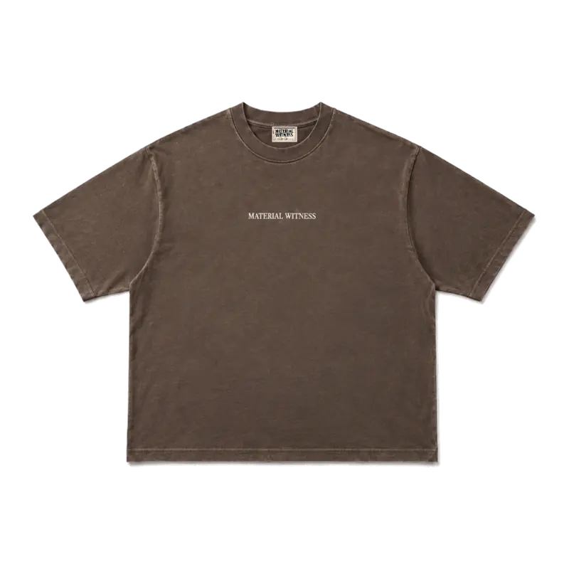 MW–007 brown coordinate basic T-shirt, front view