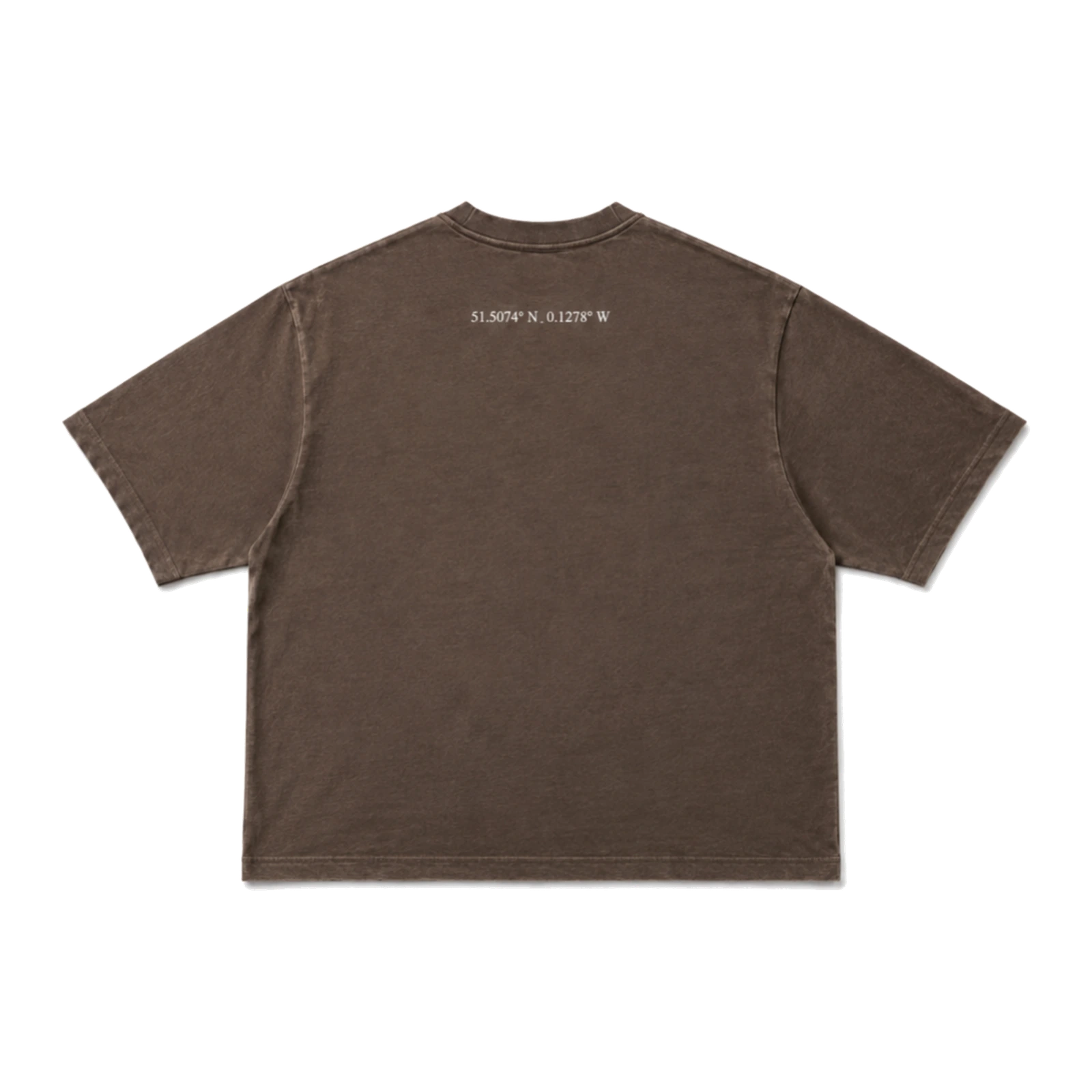 MW–007 brown coordinate basic T-shirt, back view