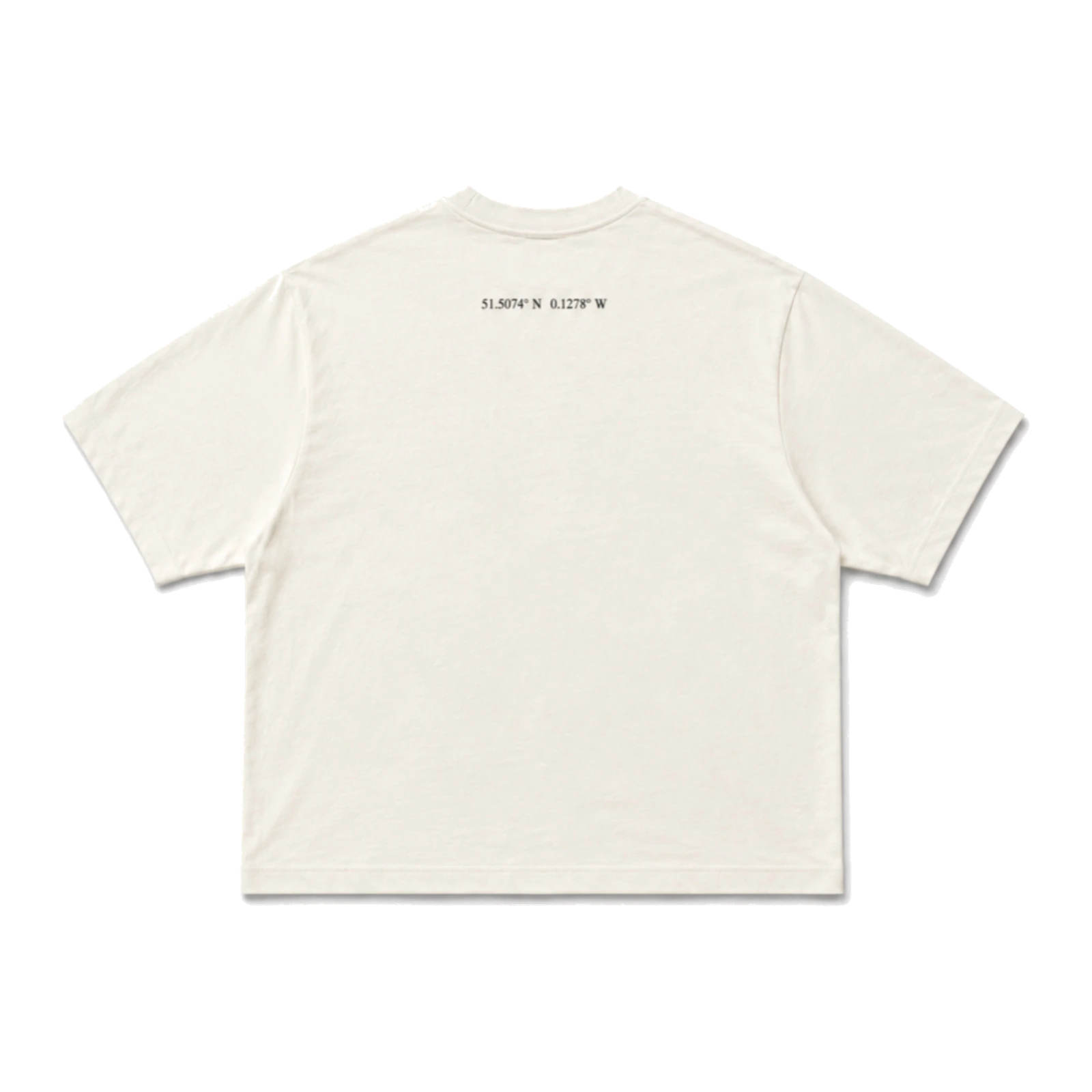 MW–007 cream coordinate basic T-shirt, back view